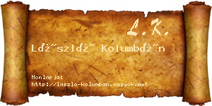 László Kolumbán névjegykártya